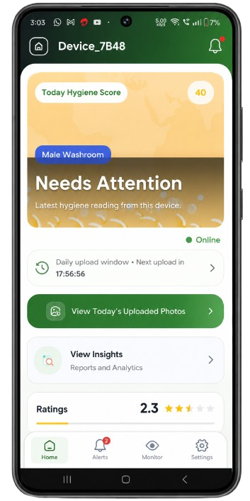 HYGI Air app — home