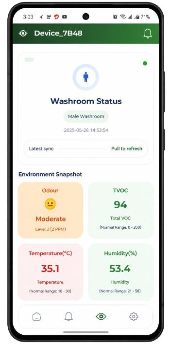 HYGI Air app — alerts