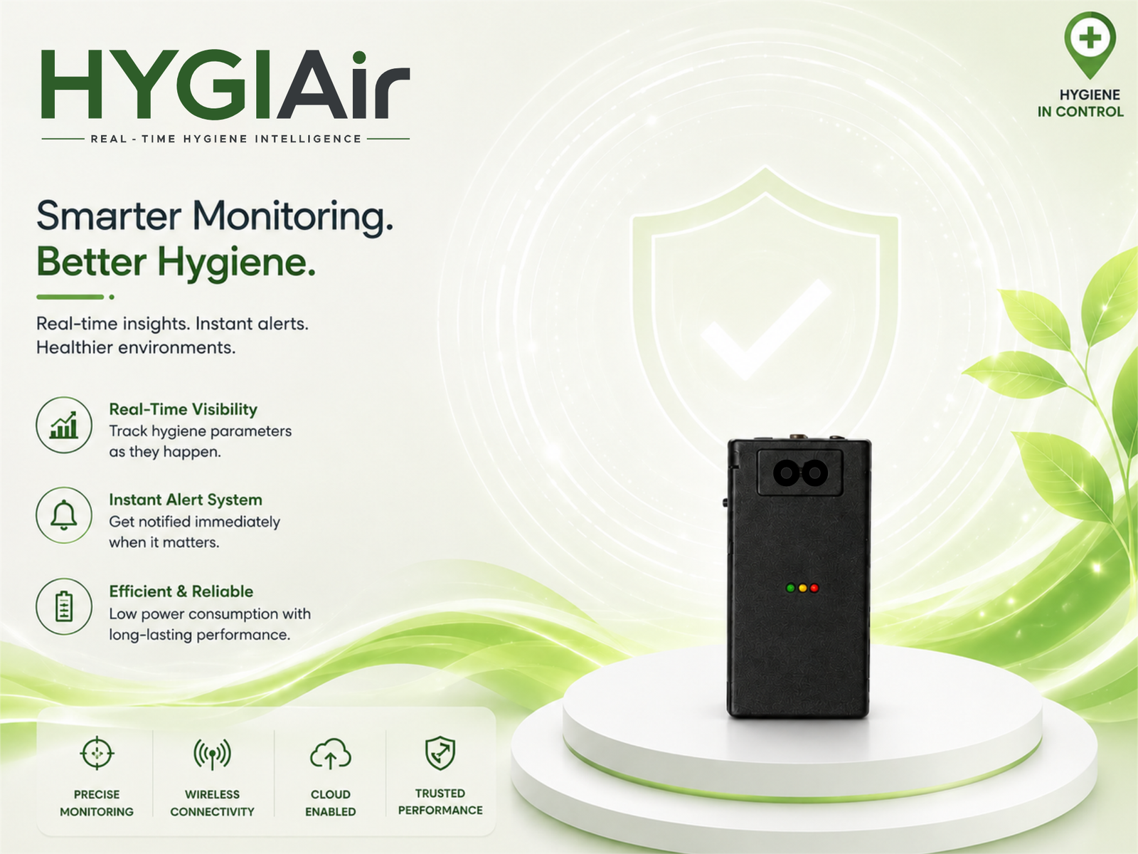 HYGI Air — Smart Hygiene Monitoring Device