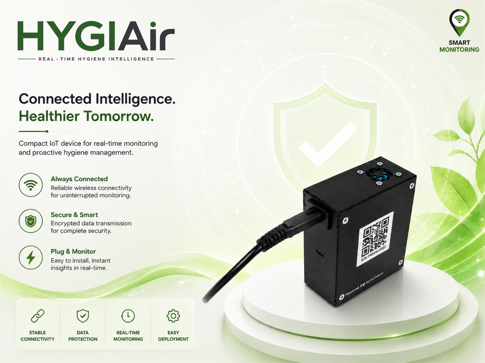 HYGI Air — Smart Hygiene Monitoring Device